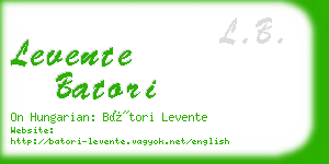 levente batori business card